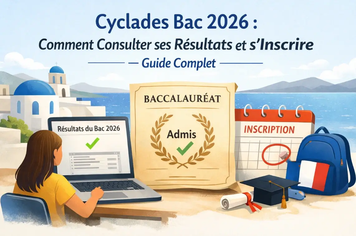 Cyclades Bac 2026 : consulter ses résultats et s'inscrire